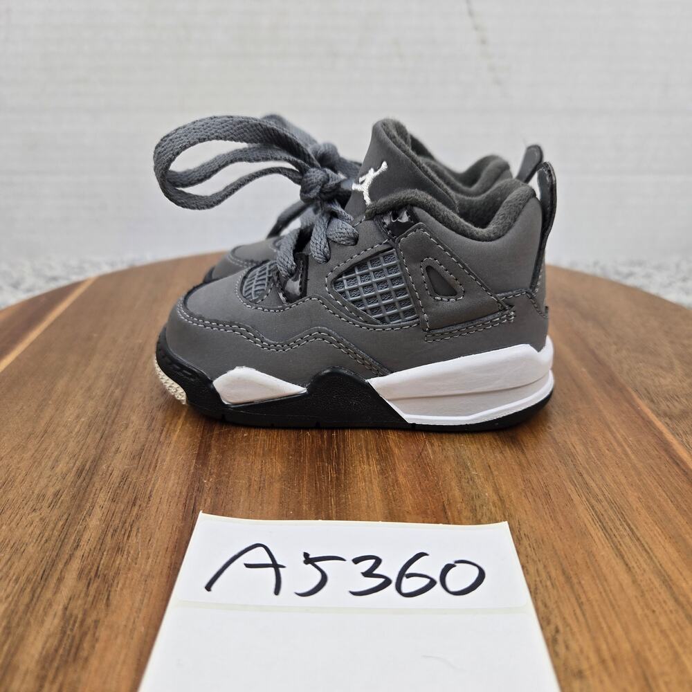 Jordan 4 Retro Kid 8c Cool Grey TD 2019 Athletic Casual Daily Sneaker BQ7670-007